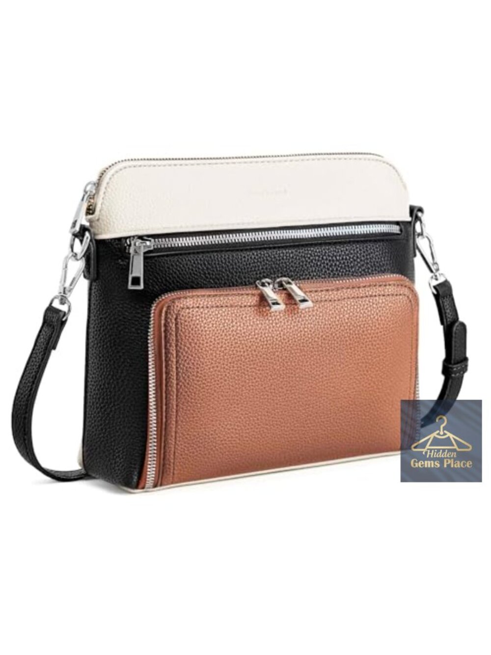 Small Crossbody Purse with Built-in RFID Wallet Vegan Leather